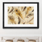 Feather Toss by Albena Hristova on GIANT ART - yellow contemporary