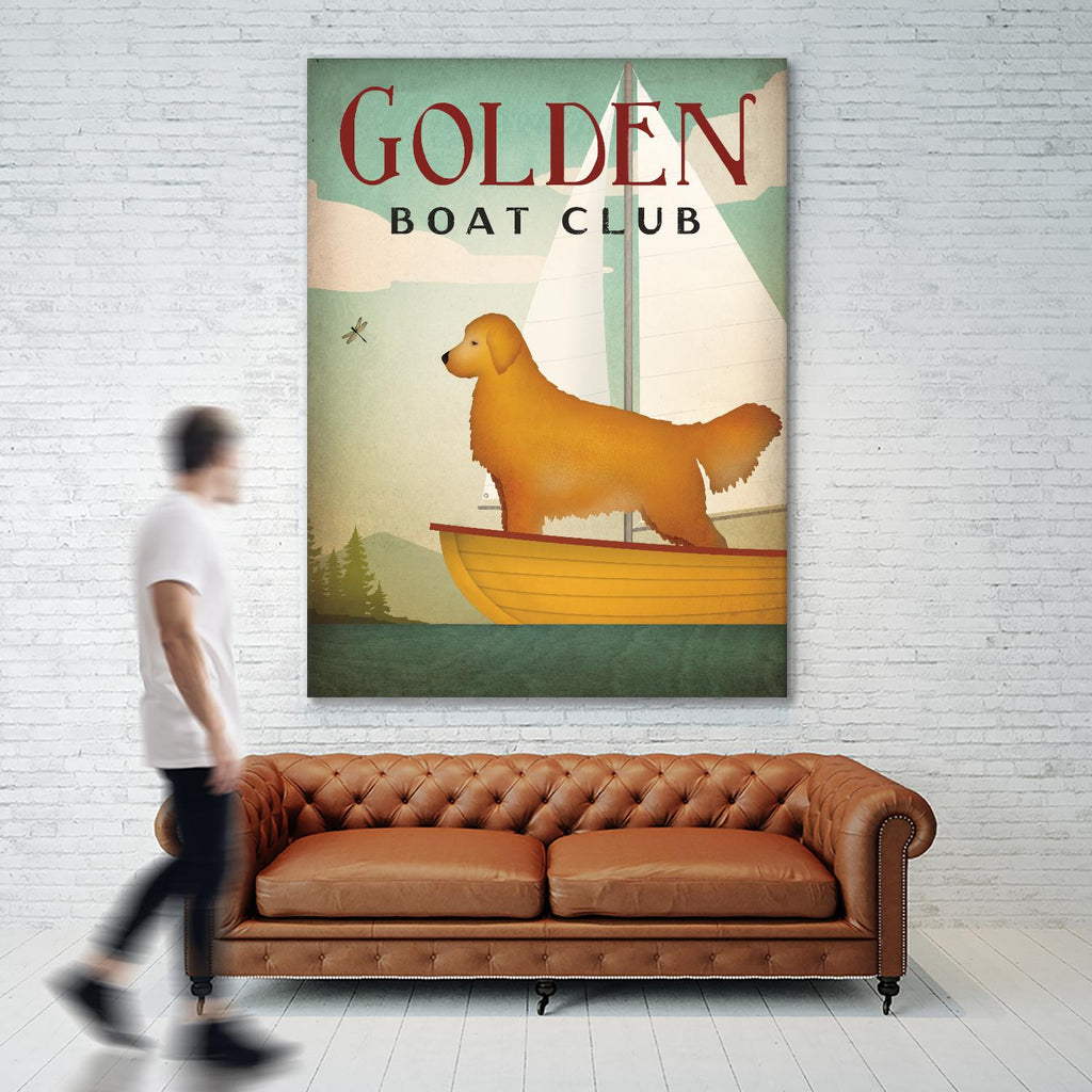 Golden Sail by Ryan Fowler on GIANT ART - blue animals
