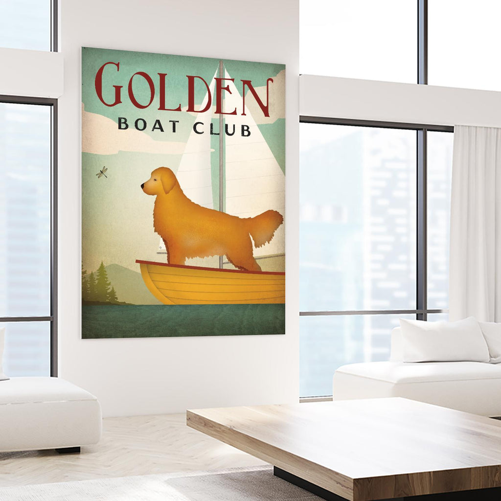 Golden Sail by Ryan Fowler on GIANT ART - blue animals
