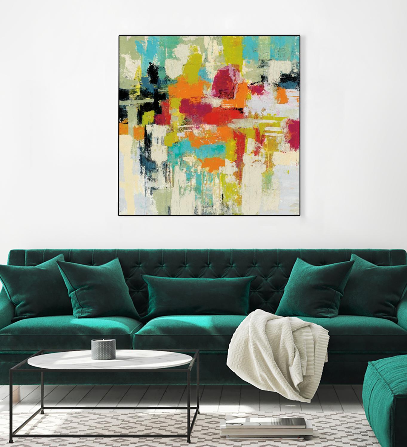 Summer Silk Road by Silvia Vassileva on GIANT ART - green abstract