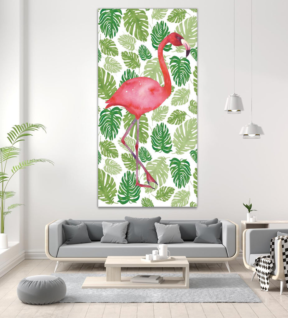 Flamant tropical I par Portfolio sur GIANT ART - vert tropical