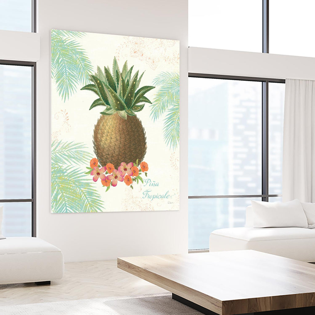 Flamingo Tropicale IV by Sue Schlabach on GIANT ART - brown tropical