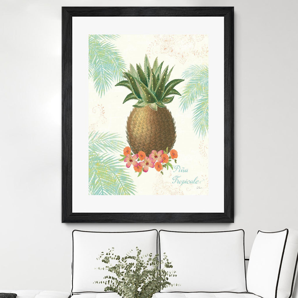 Flamingo Tropicale IV by Sue Schlabach on GIANT ART - brown tropical