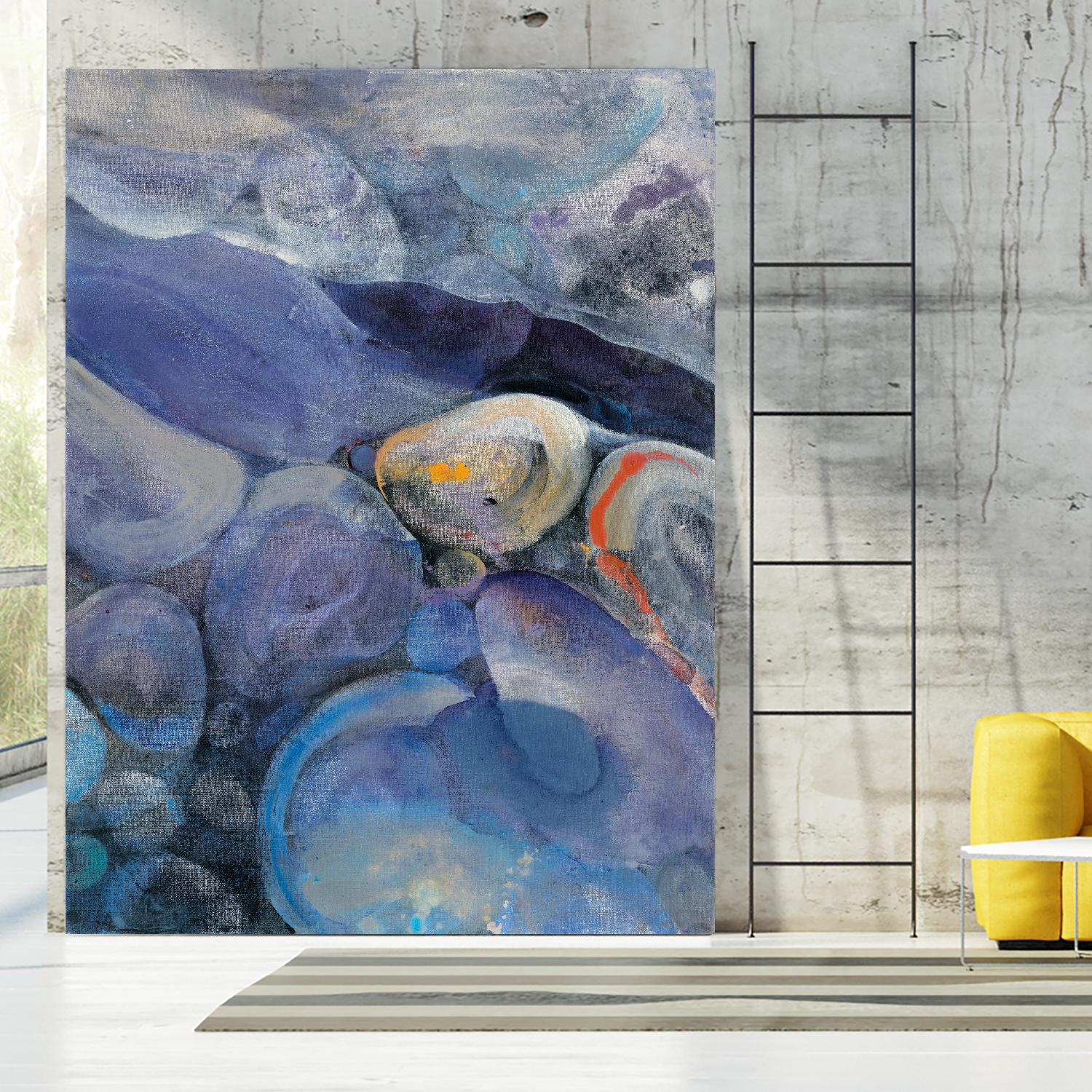 In the Stream II by Albena Hristova on GIANT ART - blue abstract