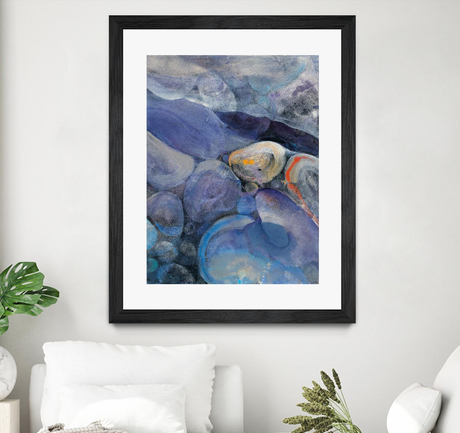 In the Stream II by Albena Hristova on GIANT ART - blue abstract