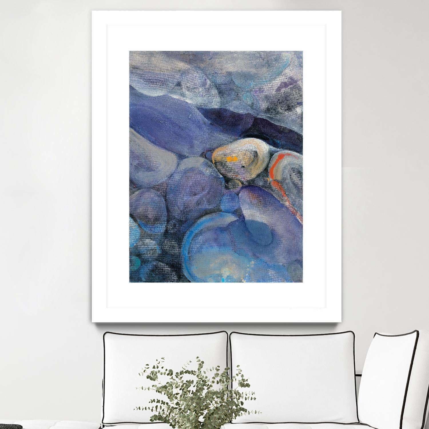 In the Stream II by Albena Hristova on GIANT ART - blue abstract