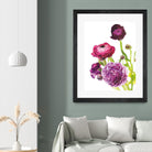 Spring Ranunculus VI by Laura Marshall on GIANT ART - green floral