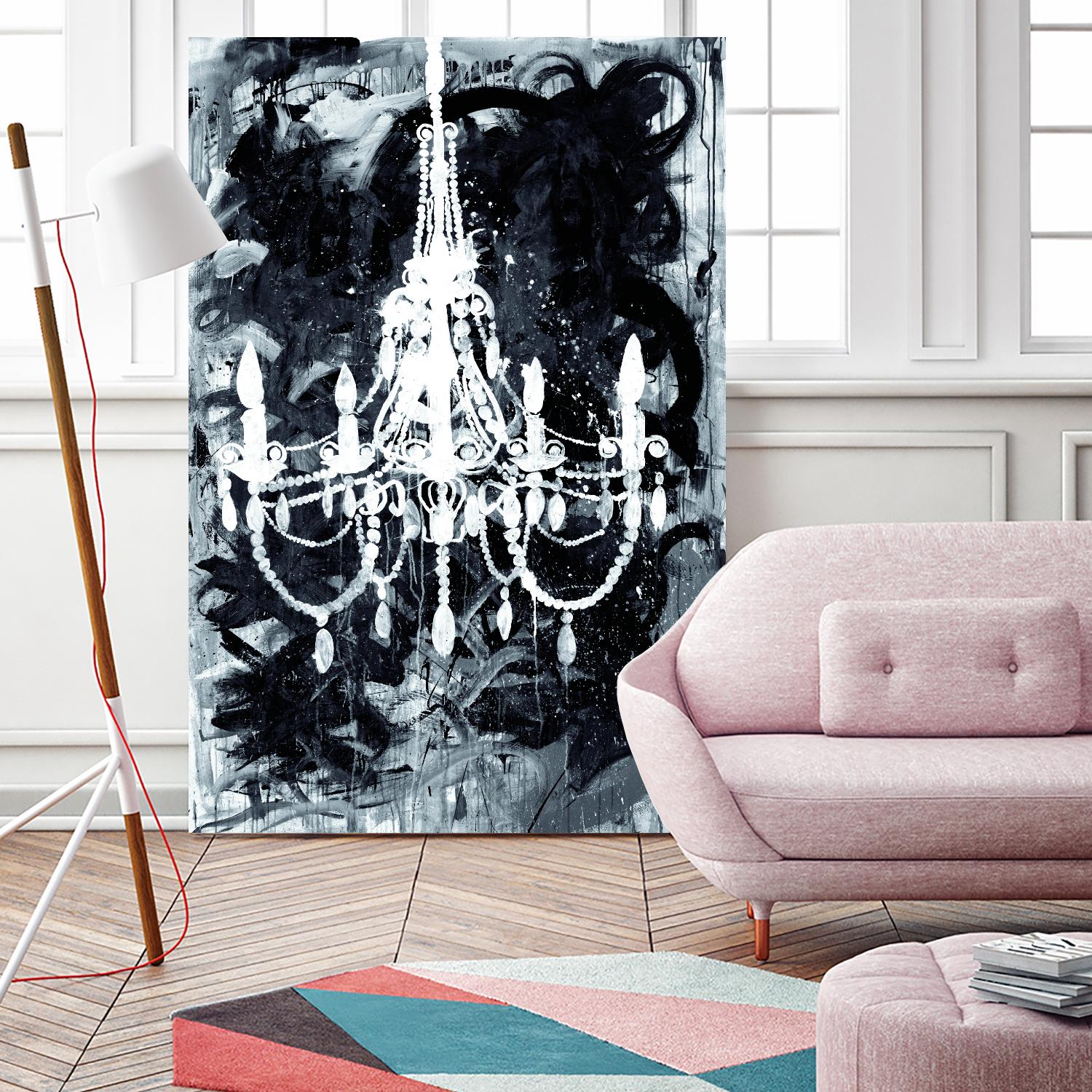 Chandelier Black and White by Kent Youngstrom on GIANT ART - grey interior