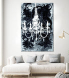 Chandelier Black and White by Kent Youngstrom on GIANT ART - grey interior