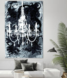 Chandelier Black and White by Kent Youngstrom on GIANT ART - grey interior
