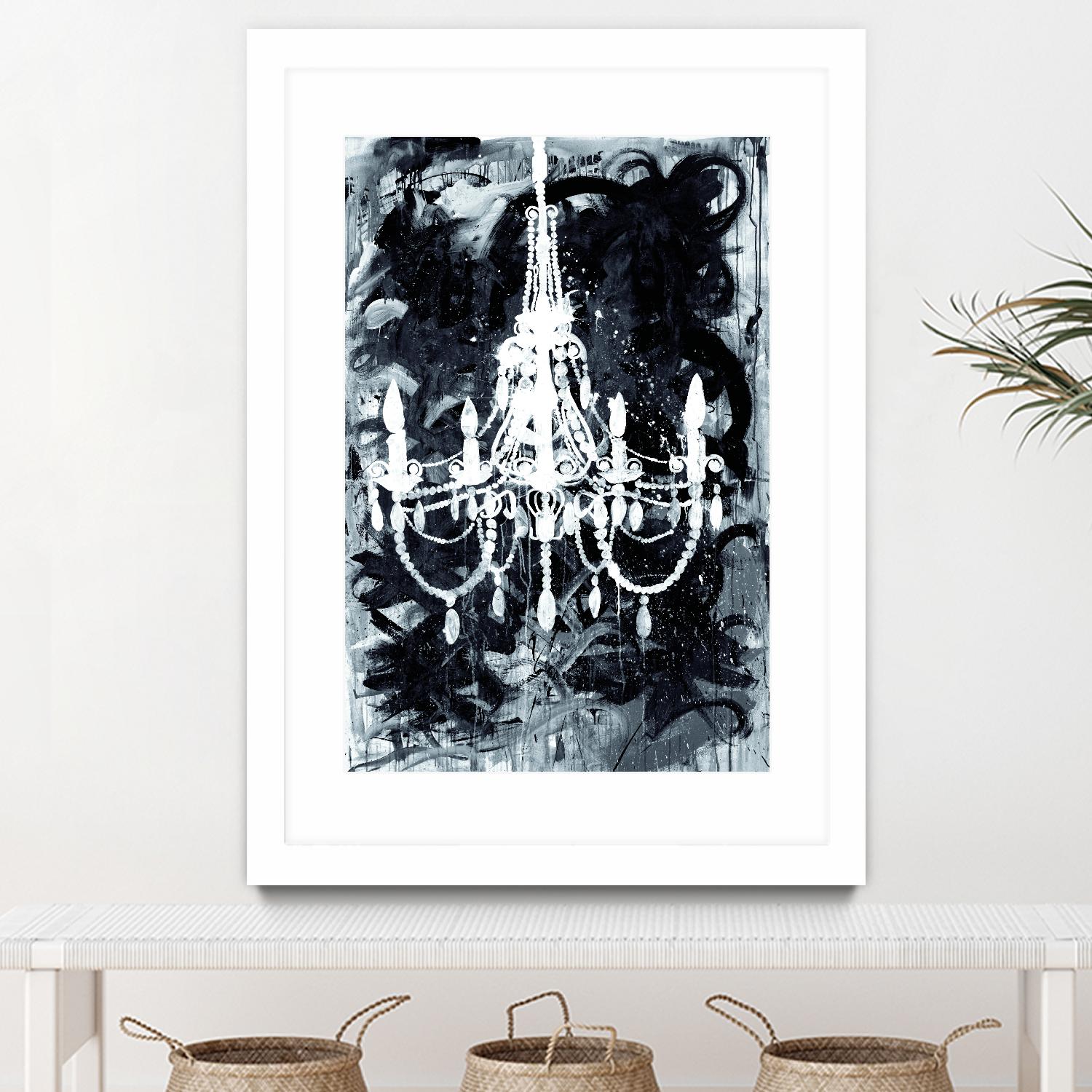 Chandelier Black and White by Kent Youngstrom on GIANT ART - grey interior