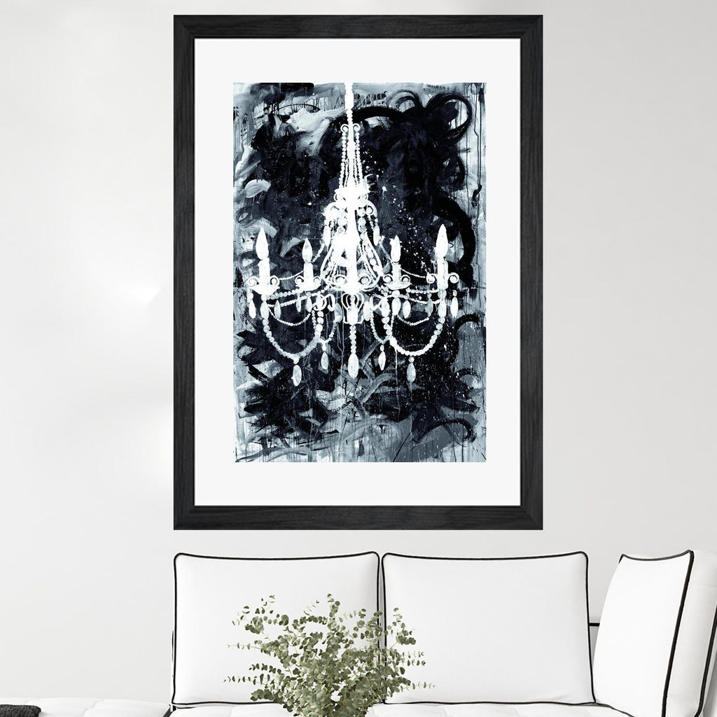 Chandelier Black and White by Kent Youngstrom on GIANT ART - grey interior