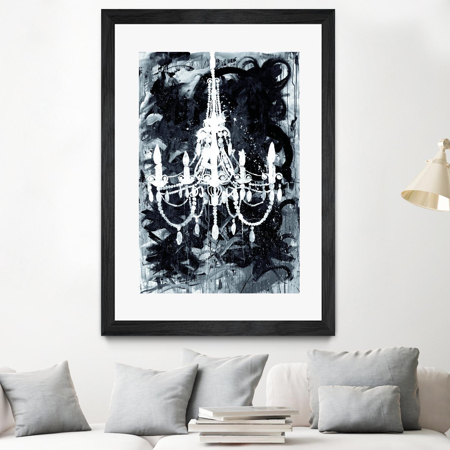 Chandelier Black and White by Kent Youngstrom on GIANT ART - grey interior