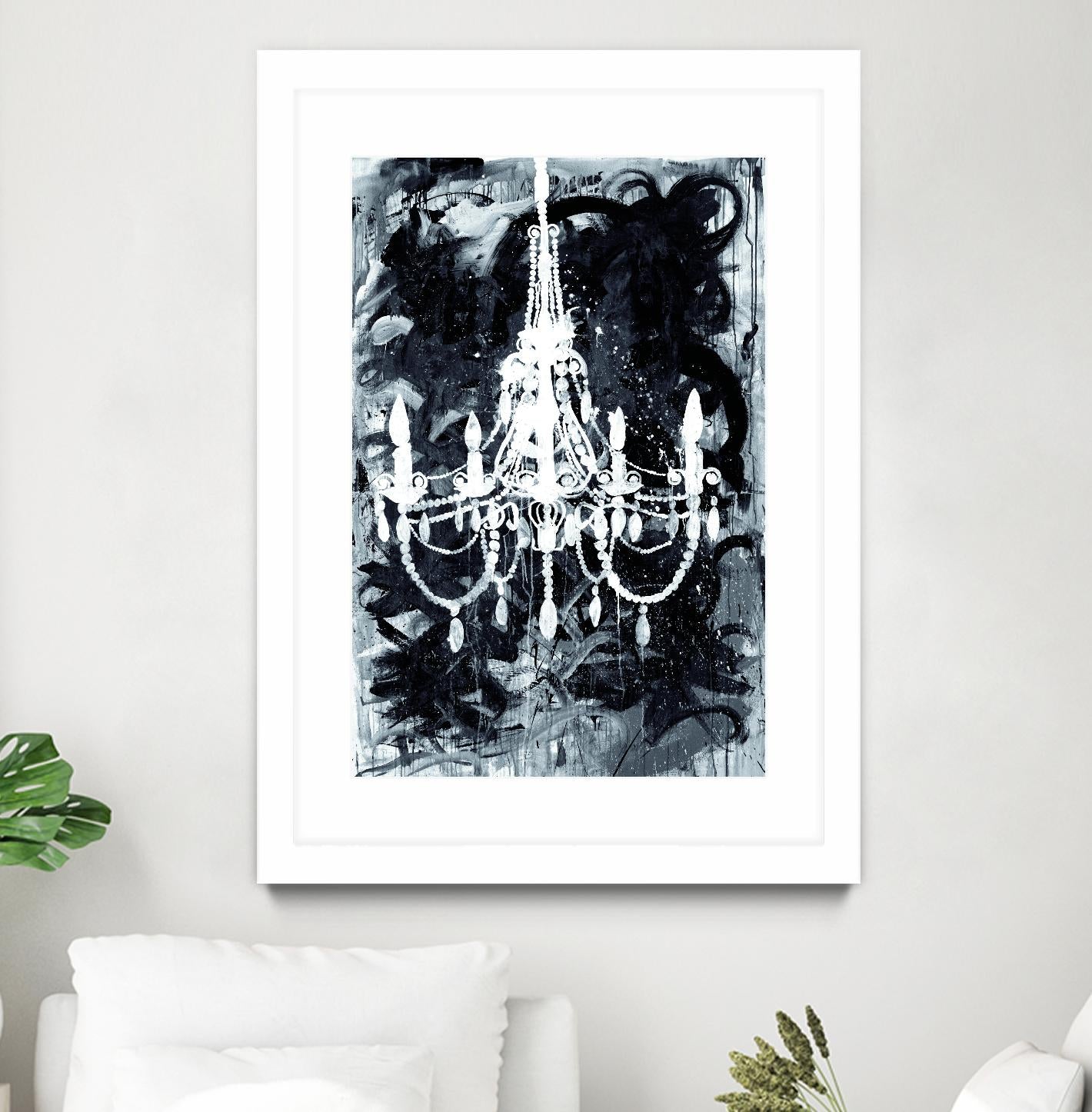 Chandelier Black and White by Kent Youngstrom on GIANT ART - grey interior