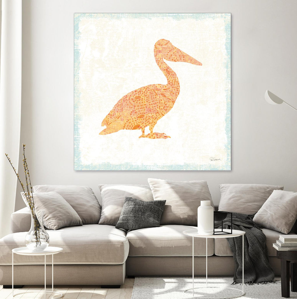 Flamingo Tropicale IX by Carol Rowan on GIANT ART - beige tropical
