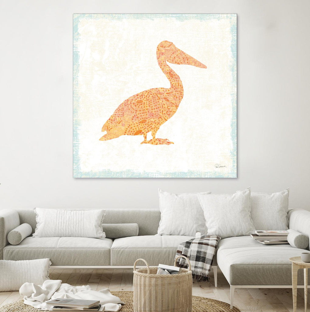 Flamingo Tropicale IX by Carol Rowan on GIANT ART - beige tropical