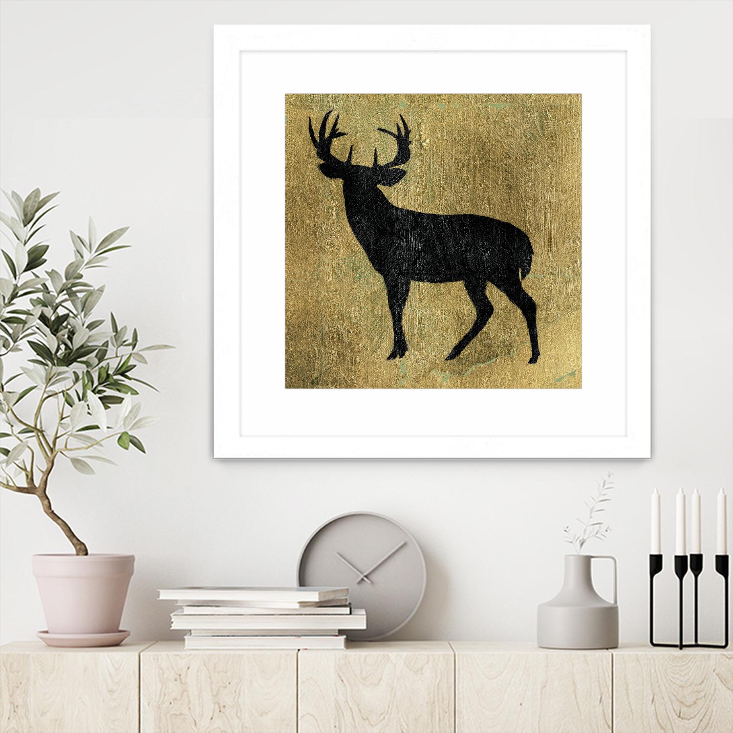 Golden Lodge I by James Wiens on GIANT ART - black animals