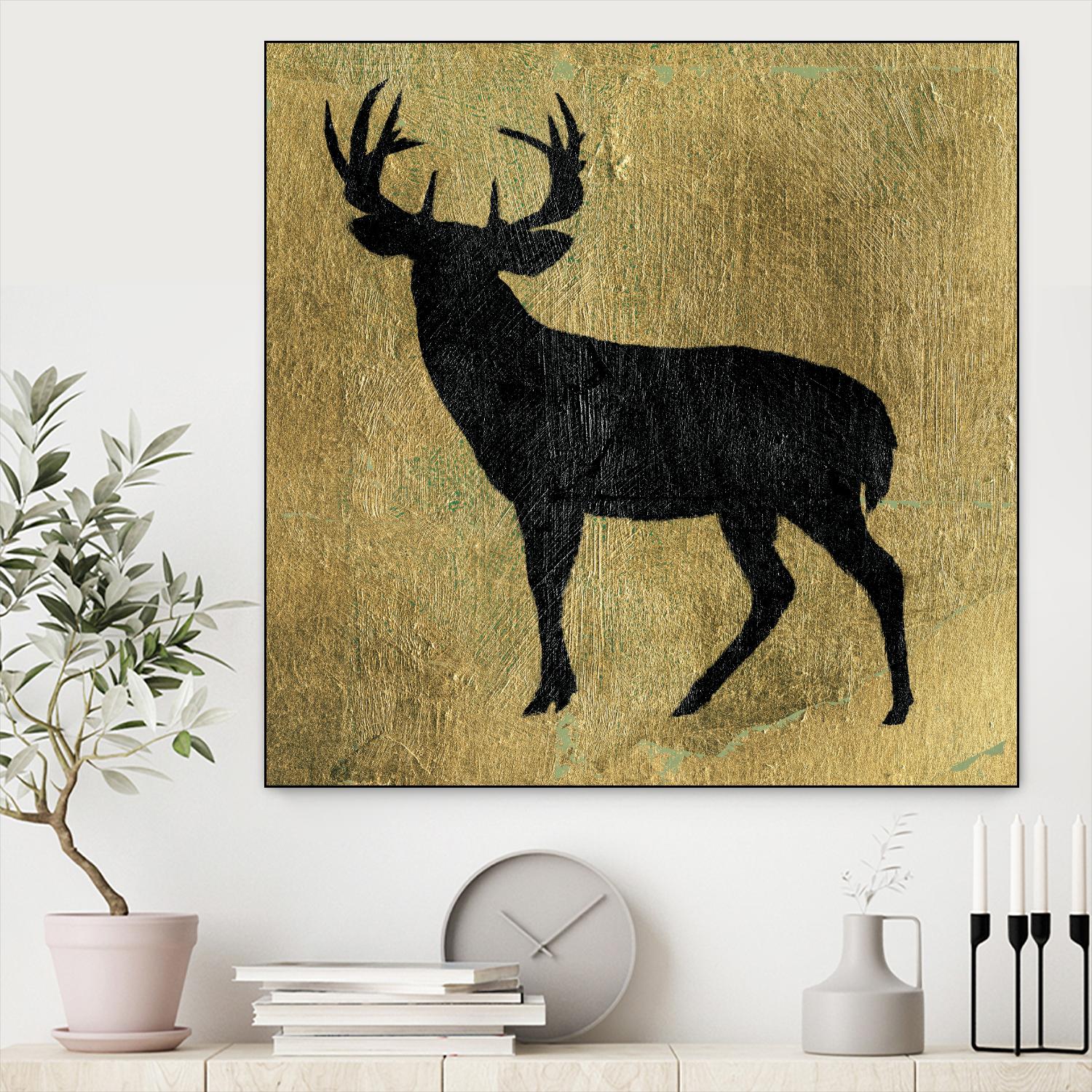 Golden Lodge I by James Wiens on GIANT ART - black animals