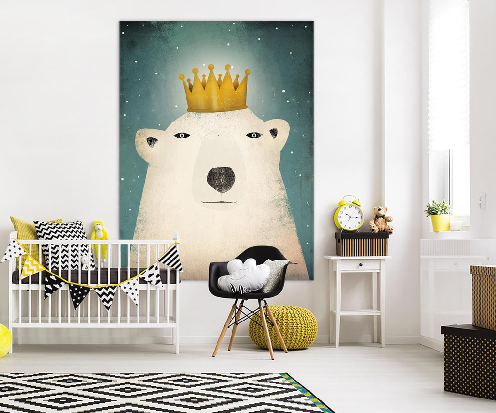 Polar King by Ryan Fowler on GIANT ART - gold art for kids polar bear