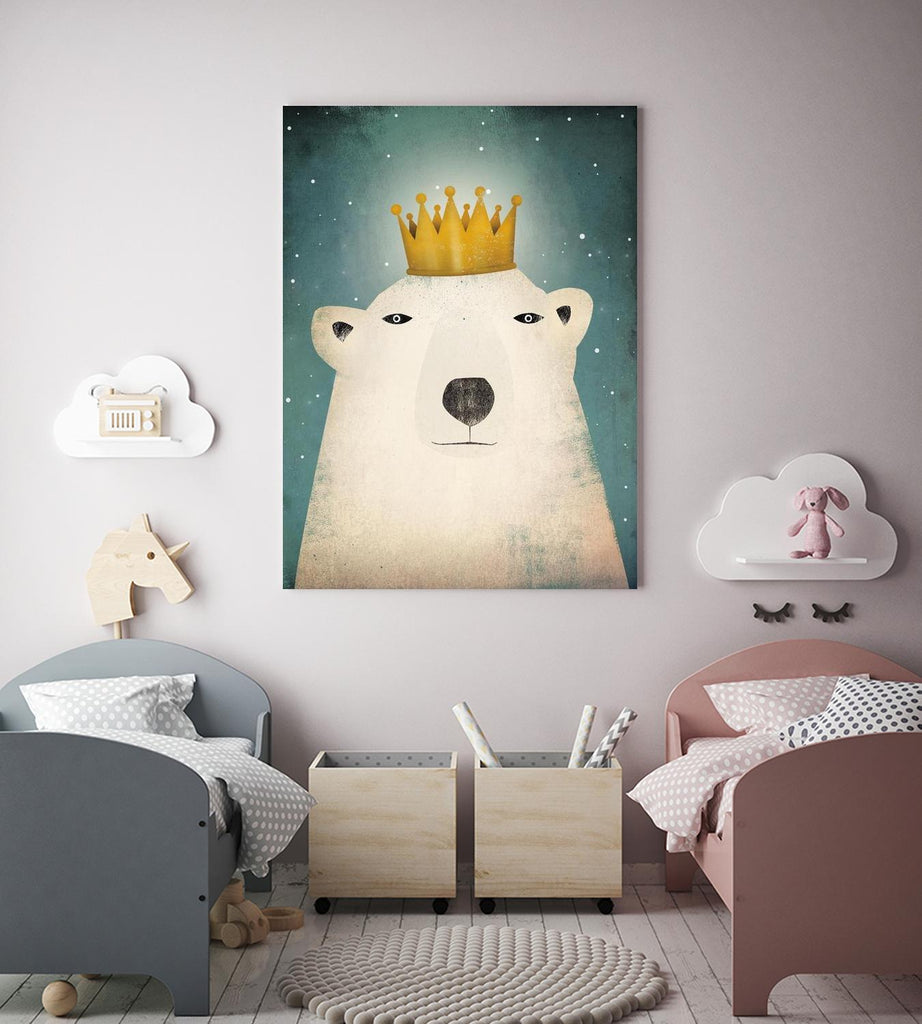 Polar King by Ryan Fowler on GIANT ART - gold art for kids polar bear