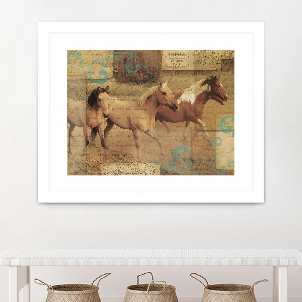 Wild Horses I by Portfolio on GIANT ART - beige animals