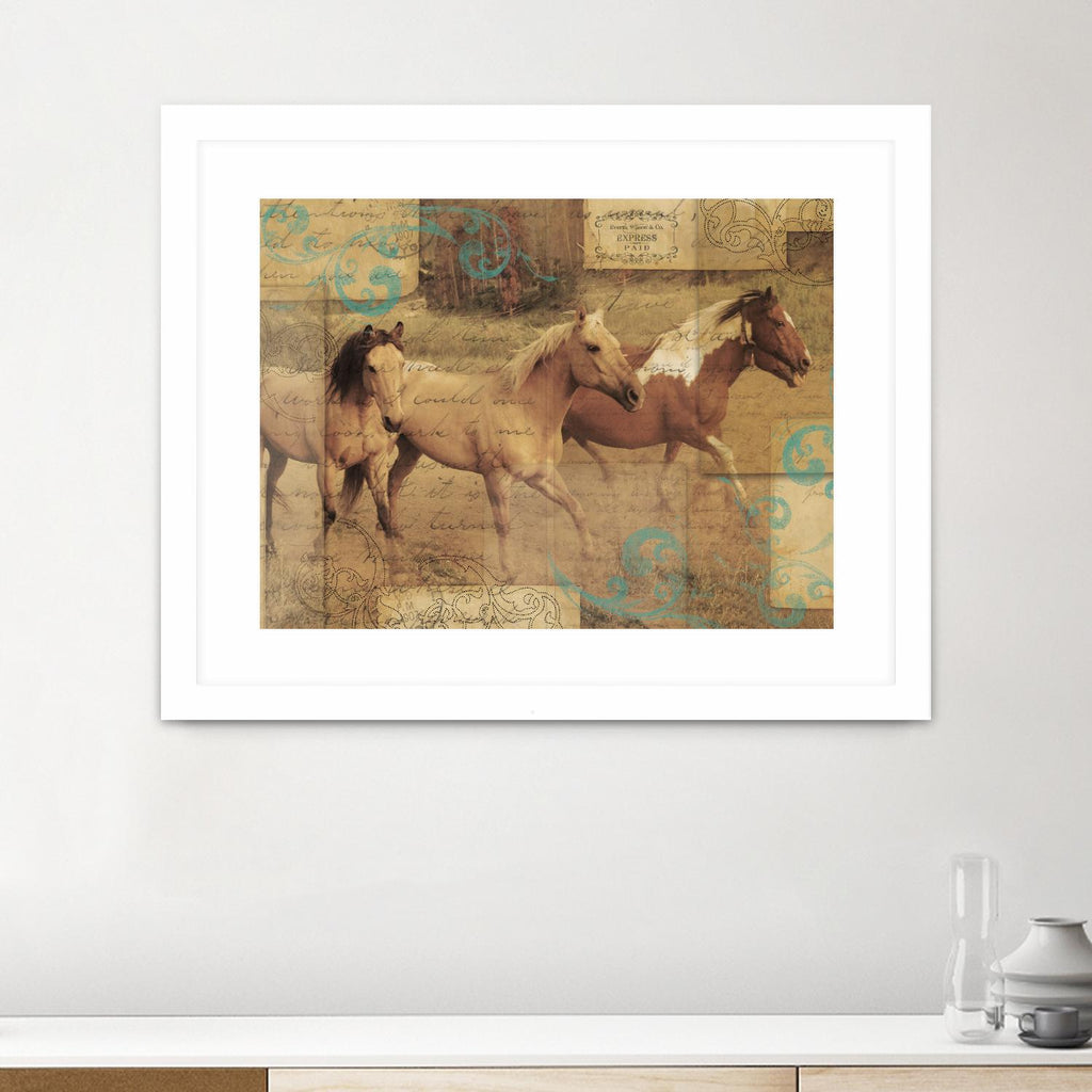 Wild Horses I by Portfolio on GIANT ART - beige animals