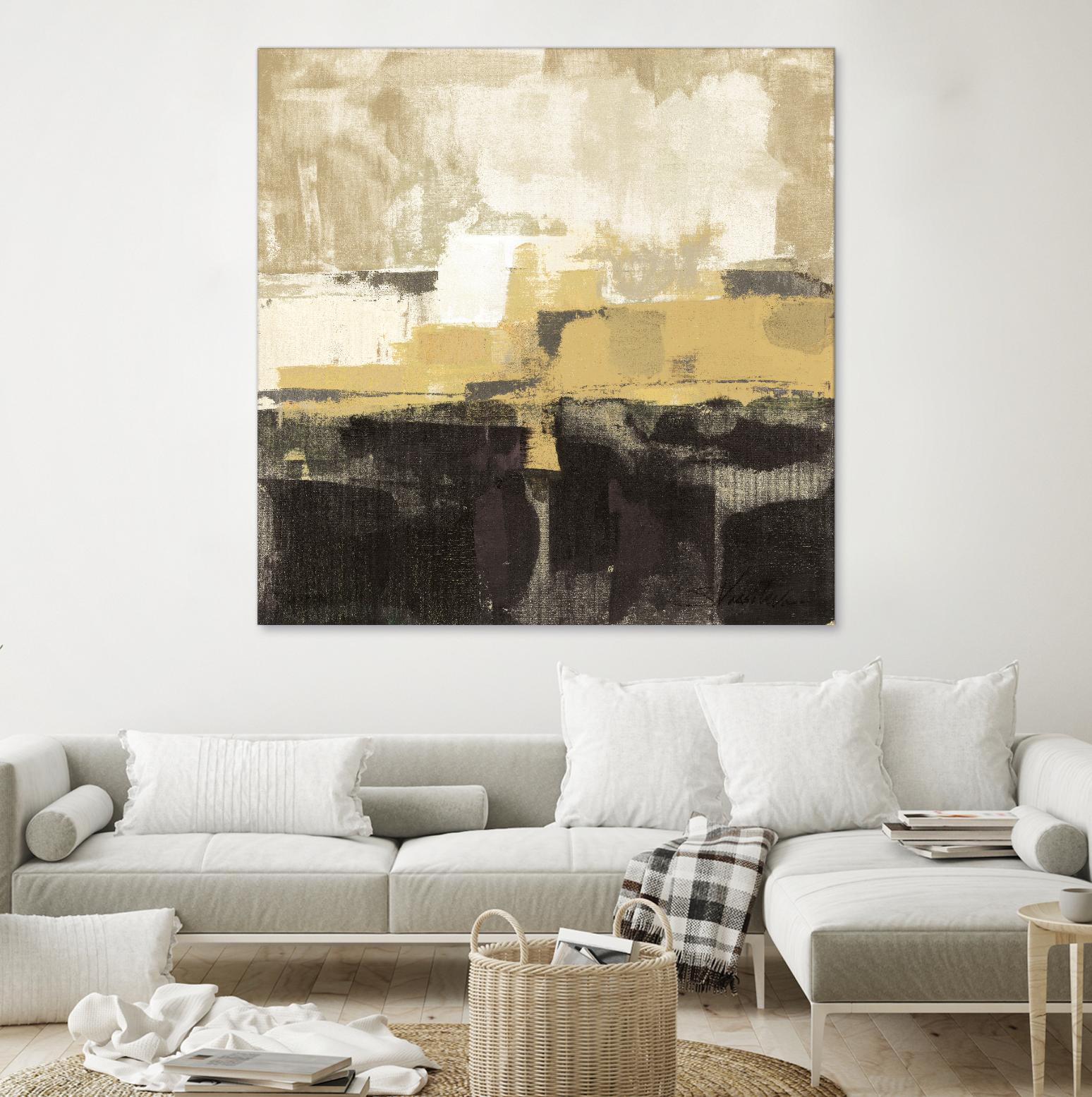 July Road II - Tan by Silvia Vassileva on GIANT ART - white abstract