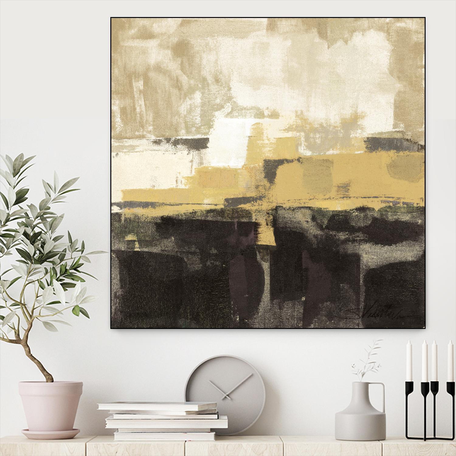 July Road II - Tan by Silvia Vassileva on GIANT ART - white abstract