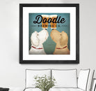 Doodle Beer Double by Ryan Fowler on GIANT ART - beige animals