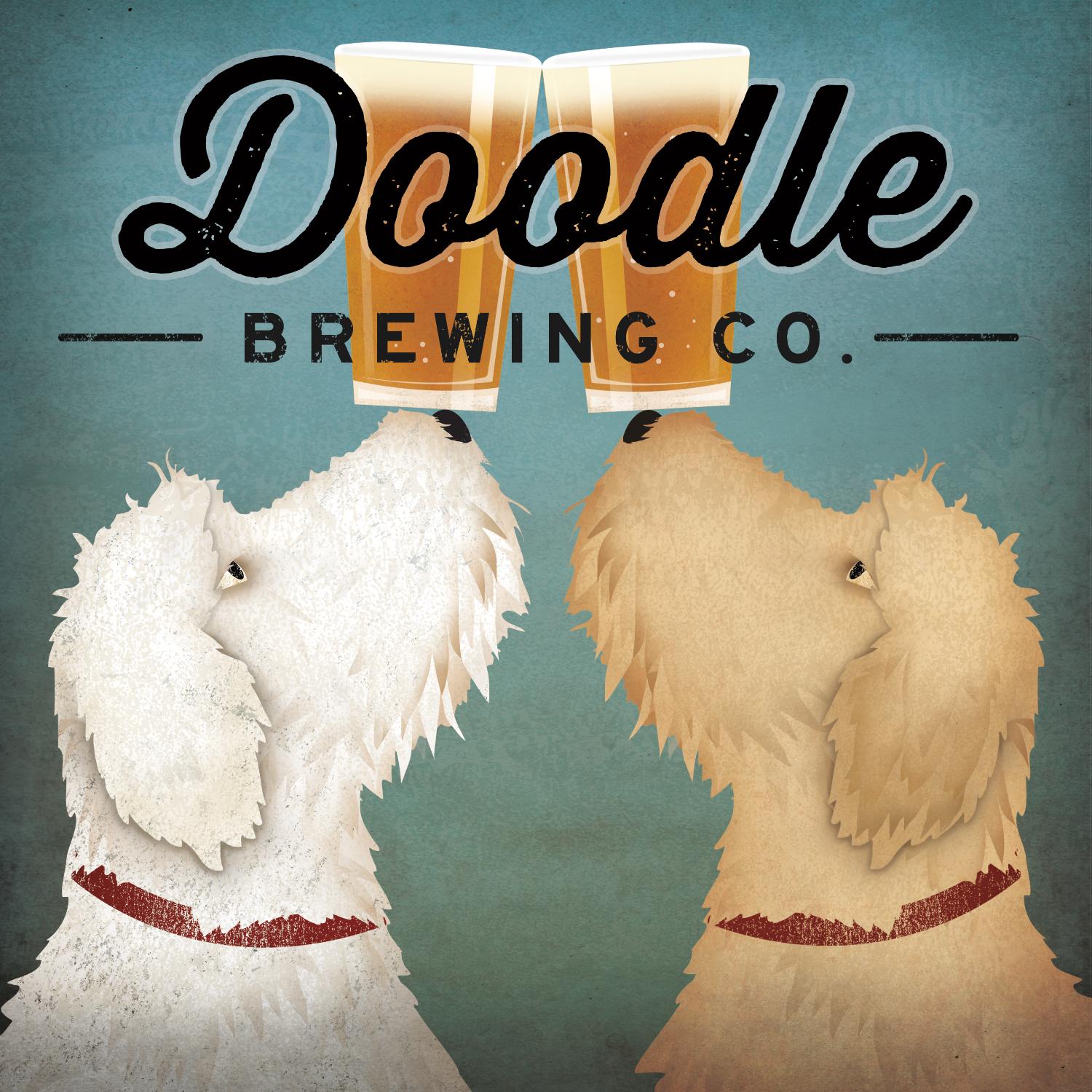 Doodle Beer Double de Ryan Fowler sur GIANT ART - animaux beiges