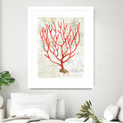Textured Coral I by Avery Tillmon on GIANT ART - beige nautical