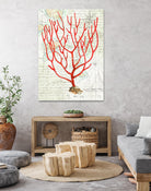 Textured Coral I by Avery Tillmon on GIANT ART - beige nautical