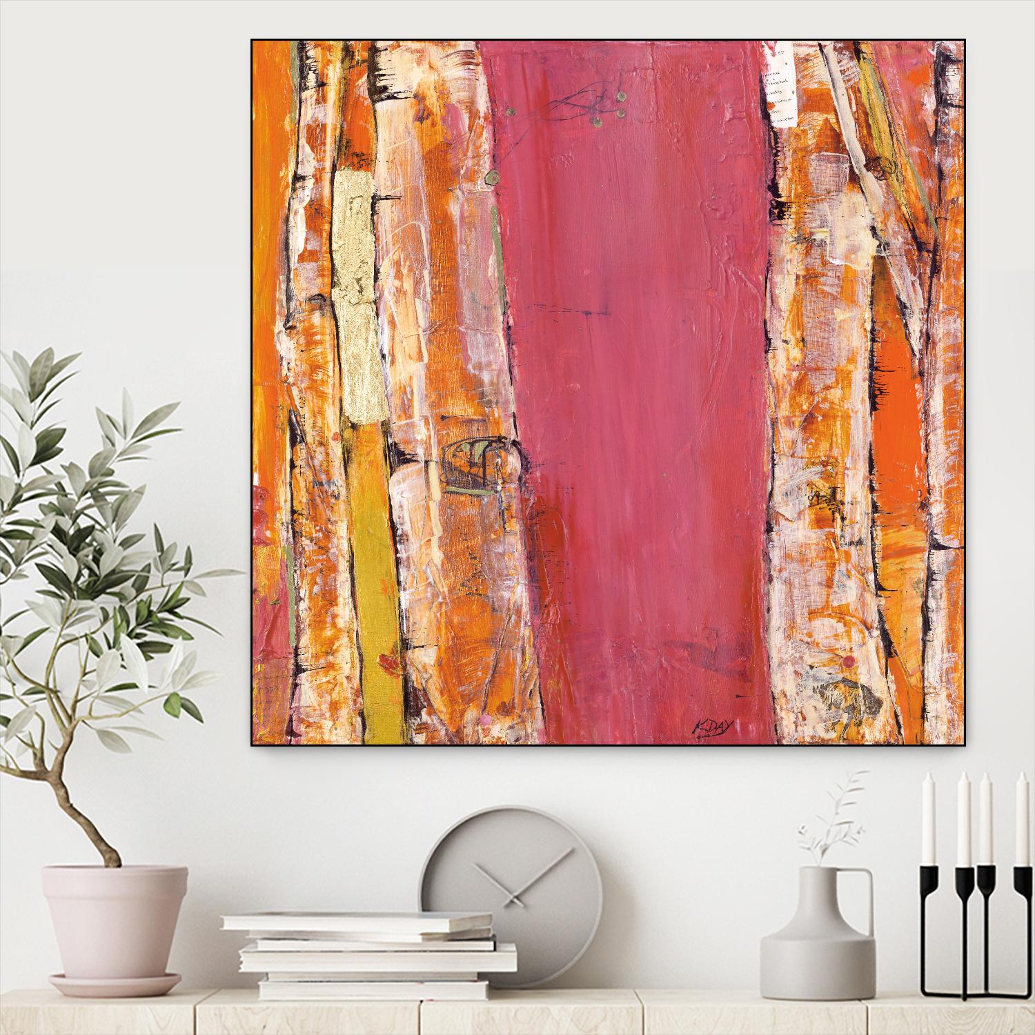 Where the Sun Sleeps II by Kellie Day on GIANT ART - orange abstract
