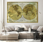Worldwide I by James Wiens on GIANT ART - gold maps