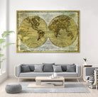 Worldwide I by James Wiens on GIANT ART - gold maps