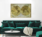 Worldwide I by James Wiens on GIANT ART - gold maps