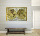 Worldwide I by James Wiens on GIANT ART - gold typography carte du monde