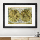 Worldwide I by James Wiens on GIANT ART - gold typography carte du monde
