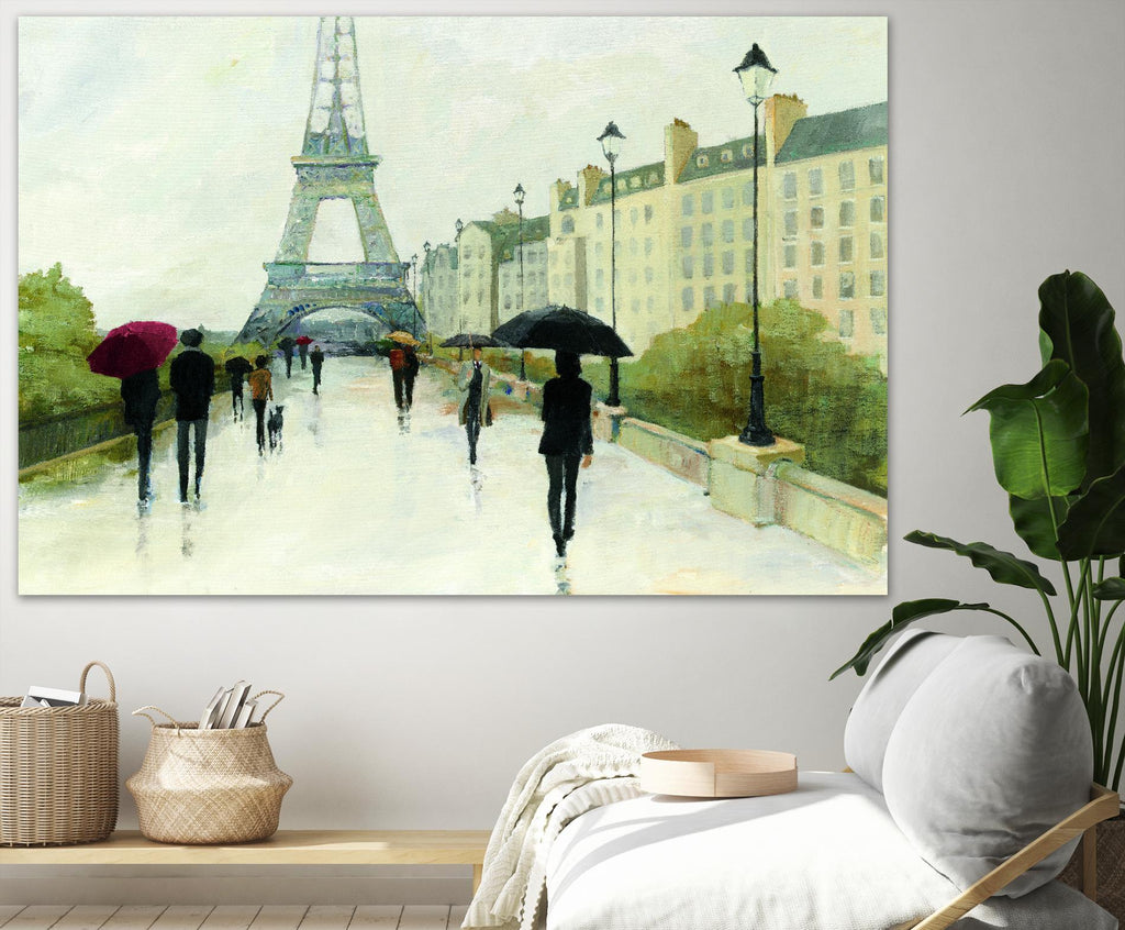 Eiffel in the Rain Marsala Umbrella by Avery Tillmon on GIANT ART - green everyday life