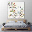 Rainbow Vines with Berries by Moira Hershey on GIANT ART - multi plants & trees natures