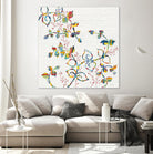 Rainbow Vines with Berries by Moira Hershey on GIANT ART - multi plants & trees natures