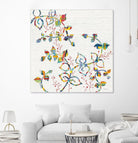 Rainbow Vines with Berries by Moira Hershey on GIANT ART - multi plants & trees natures