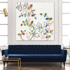 Rainbow Vines with Berries by Moira Hershey on GIANT ART - multi plants & trees natures