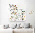 Rainbow Vines with Berries by Moira Hershey on GIANT ART - multi plants & trees natures