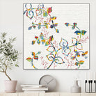 Rainbow Vines with Berries by Moira Hershey on GIANT ART - multi plants & trees natures