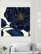 Indigo Garden II by Daphne Brissonnet on GIANT ART - beige floral