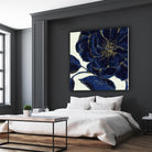 Indigo Garden II by Daphne Brissonnet on GIANT ART - beige floral
