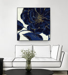 Indigo Garden II by Daphne Brissonnet on GIANT ART - beige floral