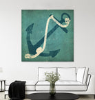 Nautical Anchor Blue by Ryan Fowler on GIANT ART - white nautical