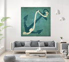 Nautical Anchor Blue by Ryan Fowler on GIANT ART - white nautical